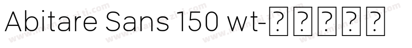 Abitare Sans 150 wt字体转换